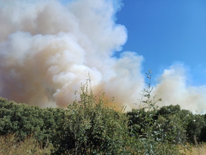 El incendio en la localidad leonesa perteneciente al término municipal de Astorga.