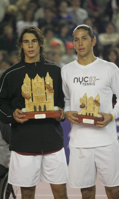 Rafel Nadal arrebató la vivtoria del Masters Ciudad de León a Fernando Verdasco, en 2024.