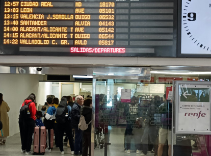 Aglomeraciones por la obras en la estación de Chamartín.