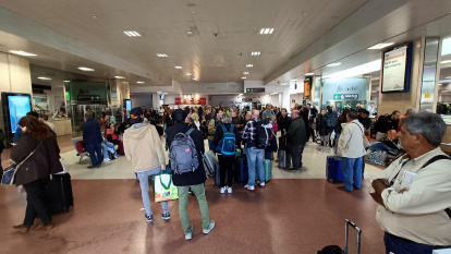 Aglomeraciones por la obras en la estación de Chamartín.