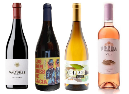 Los cuatro vinos ganadores del concurso.