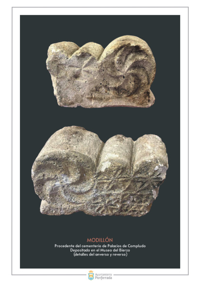 Modillón de Palacios de Compludo.