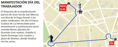 Itinerario de la manifestación.
