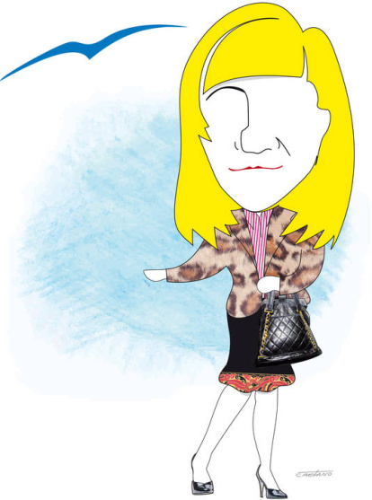 Caricatura de Isabel Carrasco de cara a unas elecciones.