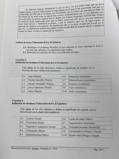 Examen de Historia de la Filosofía en la primera jornada de la Ebau.