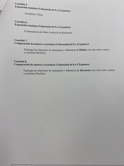 Examen de Historia de la Filosofía en la primera jornada de la Ebau.