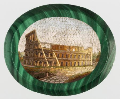 Obra entregada al Museo Arqueológico Nacional en calidad de depósito por la Comisaría General del Patrimonio Artístico Nacional, el 30 de julio de 1943. Joya del siglo XIX en la colección del Museo Arqueológico Nacional.