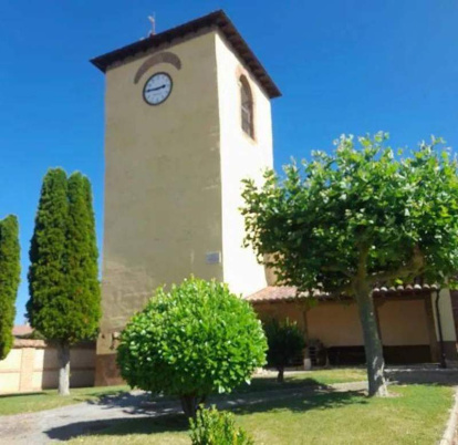 La torre del reloj antes de desplomarse.