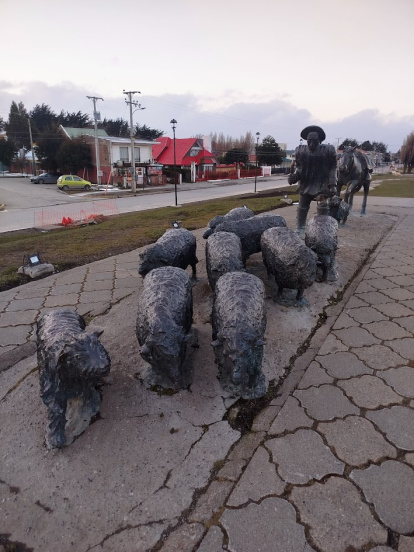Monumento al ovejero en Punta Arenas, capital de la provincia XII de Magallanes (Chile).