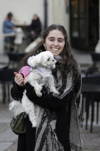 Bendición de los animales por San Antón en la plaza de San Marcelo en León.