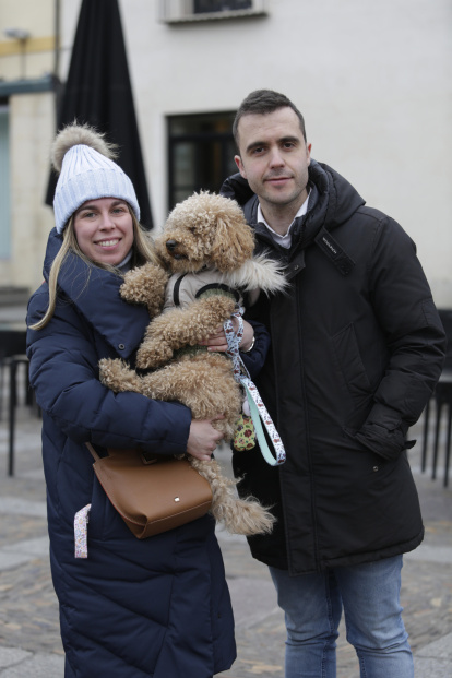 Bendición de los animales por San Antón en la plaza de San Marcelo en León.