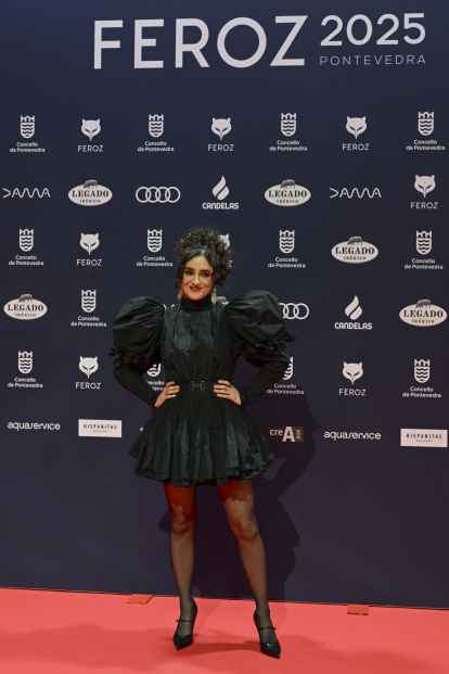 La actriz Alicia Armenteros posa a su llegada a la gala de entrega de la duodécima edición de los Premios Feroz, este sábado en Pontevedra. EFE/ Brais Lorenzo