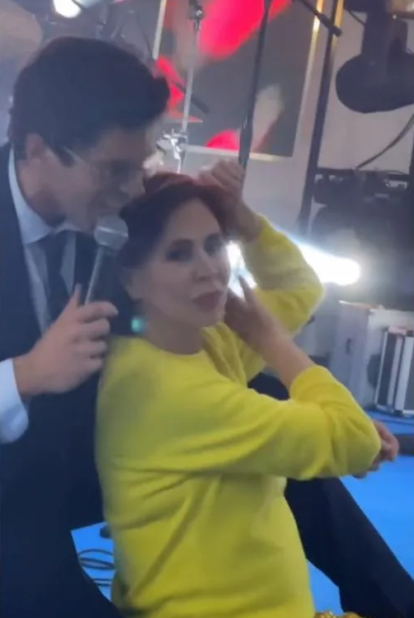 Agatha Ruiz de la Prada durante la fiesta de cumpleaños de Jesús Calleja en León por sus 60 años.