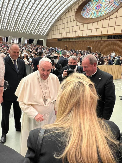 José Manuel del Río junto al papa Francisco en una imagen de archivo.