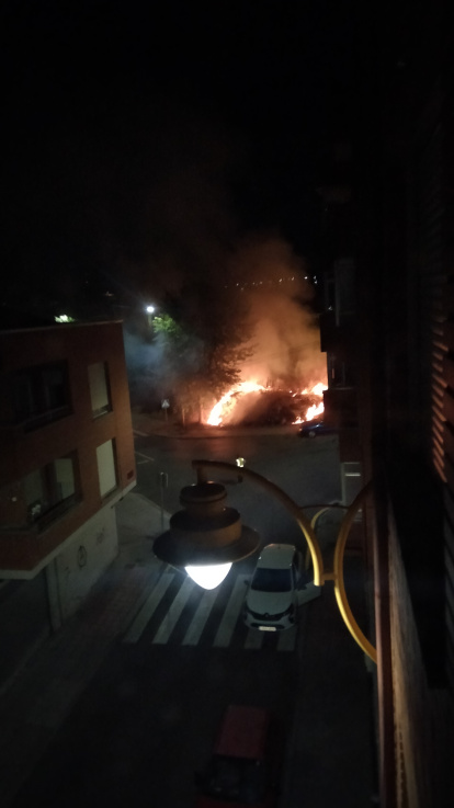 Incendio en el barrio de San Esteban en León.