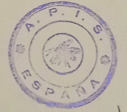 El sello de A.P.I.S. con la abeja en el centro.