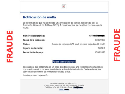 Alerta por una nueva estafa que suplanta a la DGT