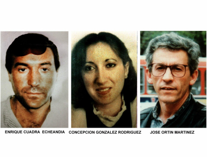 Los miembros del GRAPO Enrique Cuadra Echeandía, Concepción González Rodríguez y José Ortín Martínez.