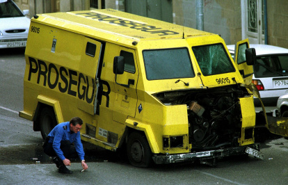 Intento de atraco a un furgón blindado de Prosegur en Vigo, suceso atribuido a Grapo.