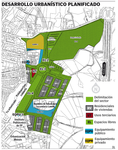 Imagen del plan parcial de la urbanización de La Granja.