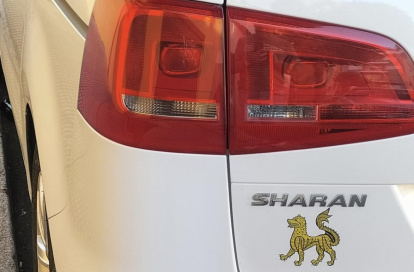El león pasante en un coche de León.