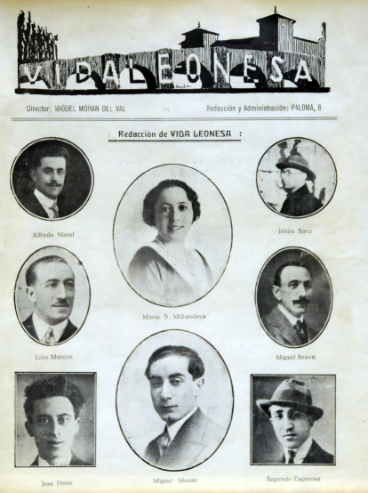 Cuadro con la redacción de Vida Leonesa