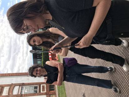 Diferentes momentos del rodaje.