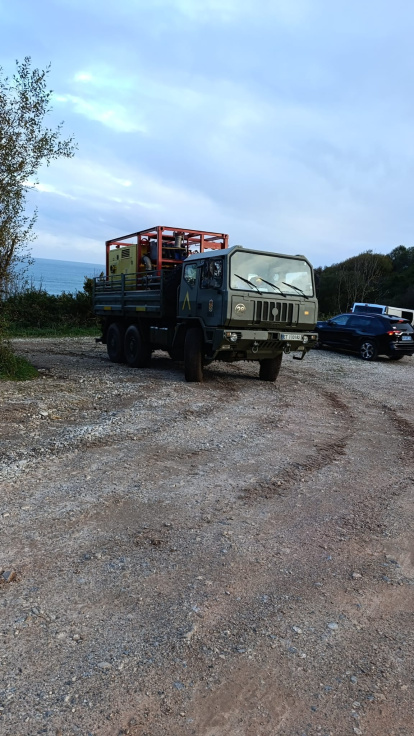 Retiran una de las bombas de achique