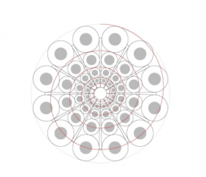 El diseño del botón charro responde a patrones de geometría sagrada y equilibrio visual
