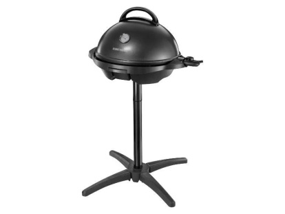 Parrilla eléctrica George Foreman con soporte en color negro vendida en Lidl
