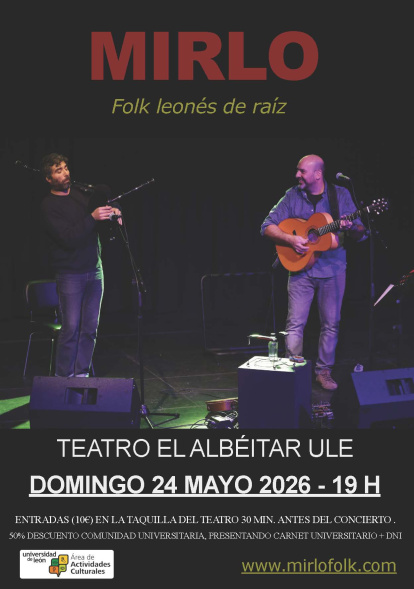 Cartel de la actuación de Mirlo