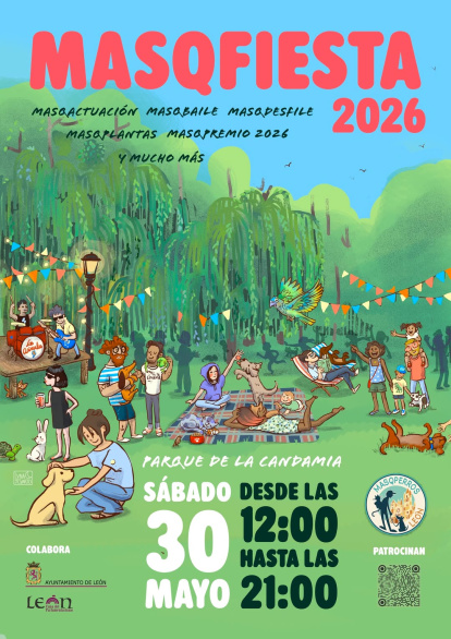 Cartel de la MasQFiesta de MasQPerros.