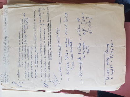 Uno de los documentos de Emilio Barcia.