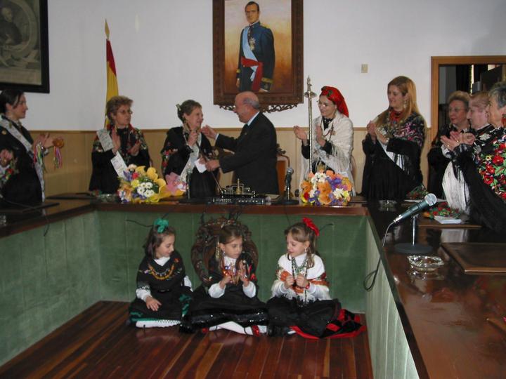 Leonese scientist Marina Pollan in an archive photo of the celebration of Aguades in La Baneza